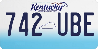 KY license plate 742UBE