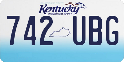 KY license plate 742UBG