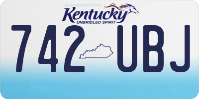 KY license plate 742UBJ