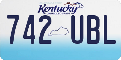 KY license plate 742UBL