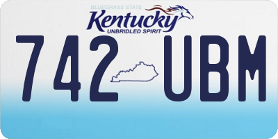 KY license plate 742UBM