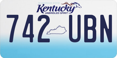 KY license plate 742UBN