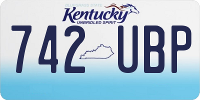 KY license plate 742UBP
