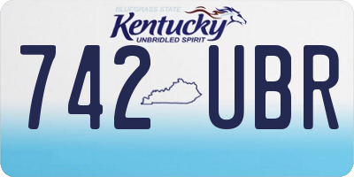 KY license plate 742UBR