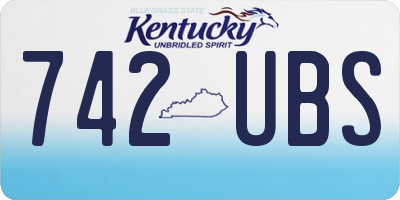 KY license plate 742UBS
