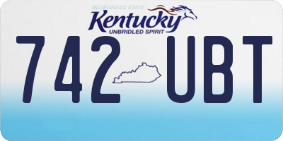 KY license plate 742UBT