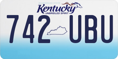 KY license plate 742UBU
