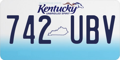 KY license plate 742UBV