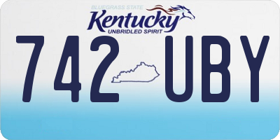 KY license plate 742UBY