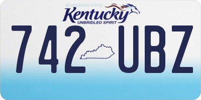 KY license plate 742UBZ