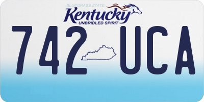 KY license plate 742UCA
