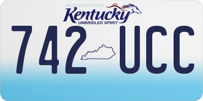 KY license plate 742UCC