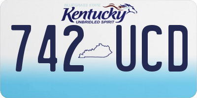 KY license plate 742UCD