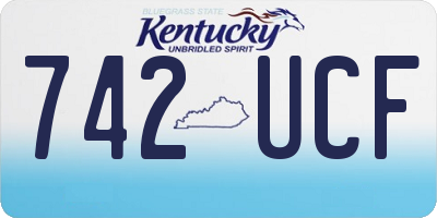 KY license plate 742UCF