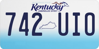 KY license plate 742UIO