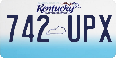 KY license plate 742UPX