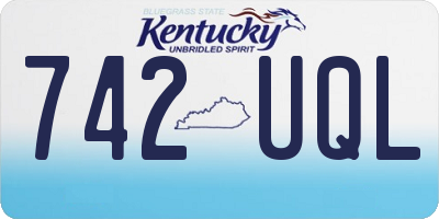 KY license plate 742UQL