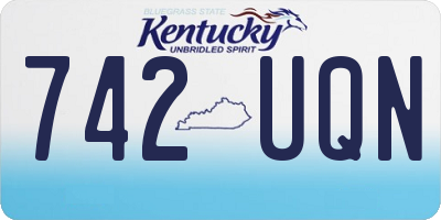 KY license plate 742UQN