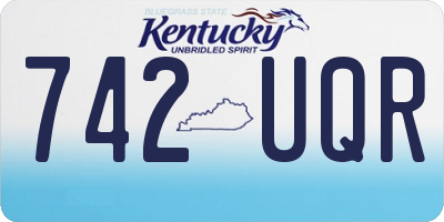 KY license plate 742UQR