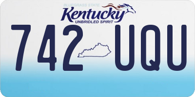 KY license plate 742UQU