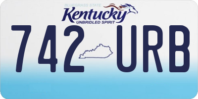 KY license plate 742URB