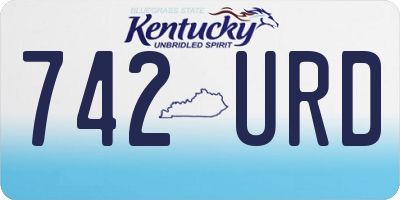 KY license plate 742URD