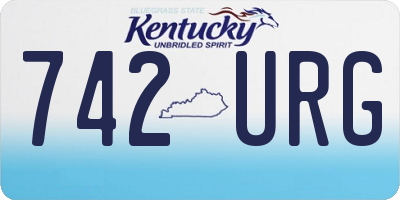 KY license plate 742URG