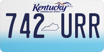 KY license plate 742URR