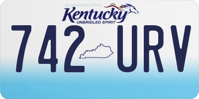 KY license plate 742URV