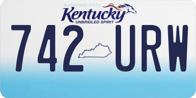 KY license plate 742URW