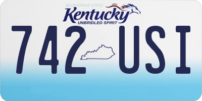 KY license plate 742USI