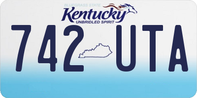 KY license plate 742UTA