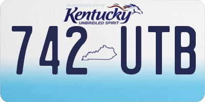 KY license plate 742UTB