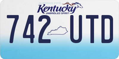 KY license plate 742UTD