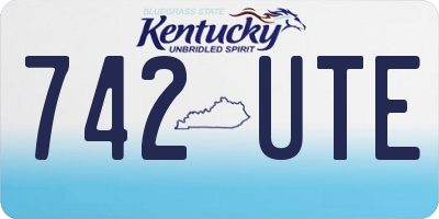 KY license plate 742UTE