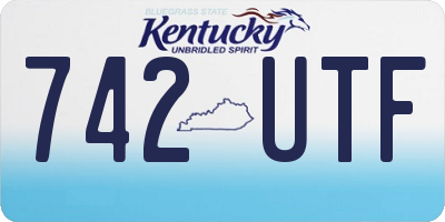 KY license plate 742UTF