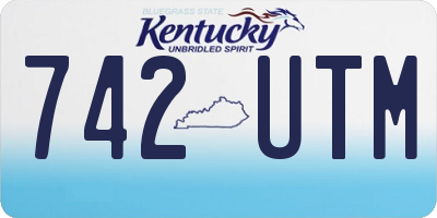 KY license plate 742UTM