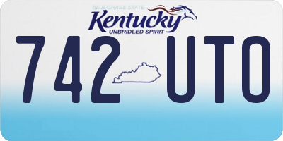KY license plate 742UTO