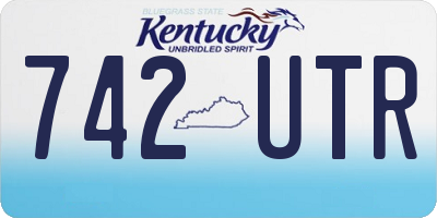KY license plate 742UTR