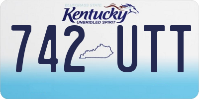 KY license plate 742UTT