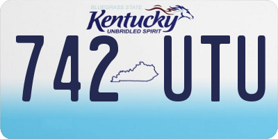 KY license plate 742UTU