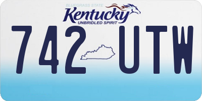 KY license plate 742UTW