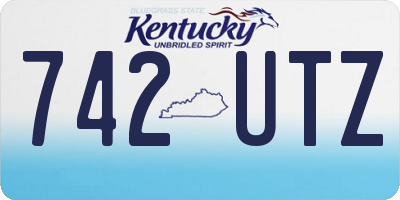 KY license plate 742UTZ