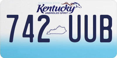 KY license plate 742UUB