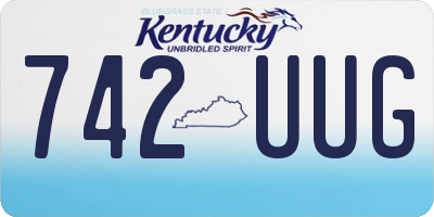 KY license plate 742UUG