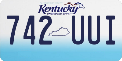 KY license plate 742UUI