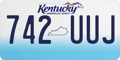 KY license plate 742UUJ