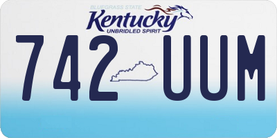 KY license plate 742UUM