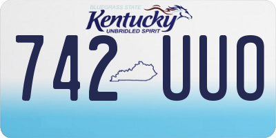 KY license plate 742UUO