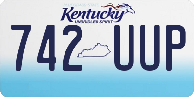 KY license plate 742UUP